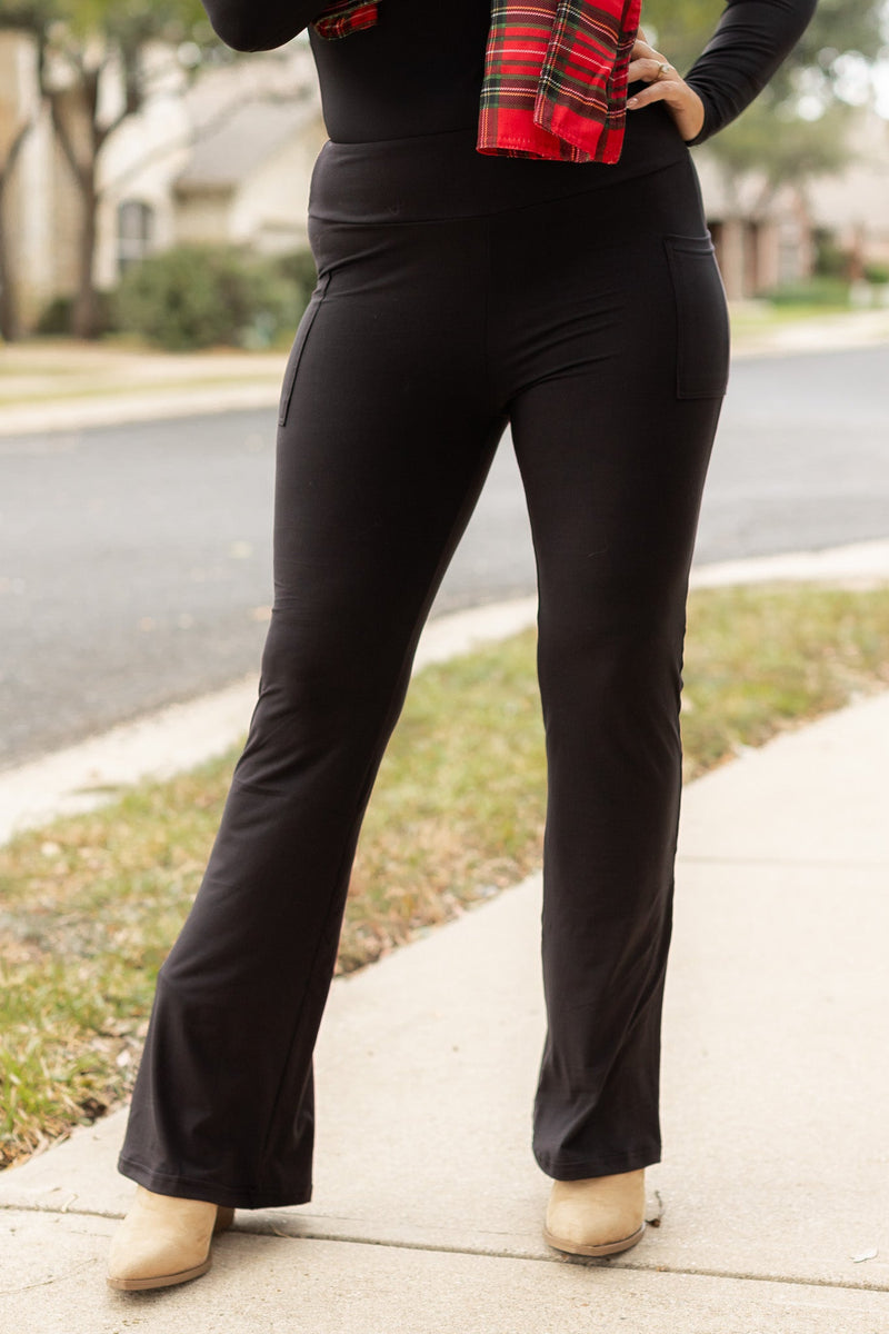 The Vanessa - 30” - Black Bootcut Leggings Round 2*