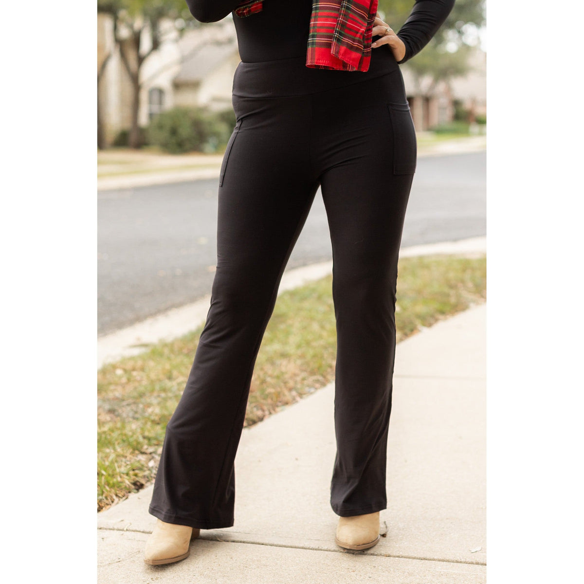 The Vanessa - 30” - Black Bootcut Leggings R3