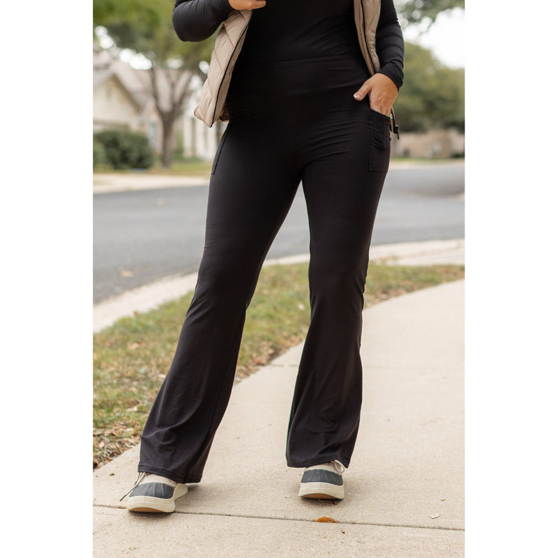 The Vanessa - 30” - Black Bootcut Leggings R3