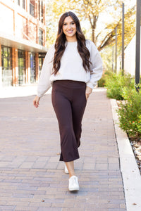 The Whitney - Brown High Waisted Gaucho Pants ROUND 2 *