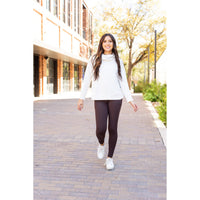 The Becca - BROWN Crossover Full Length Leggings with Pockets - Luxe Leggings by Julia Rose®