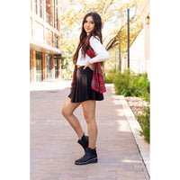 Julia Rose The Brielle black skort, Women wearing black skort with built-in shorts