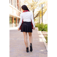Julia Rose The Brielle black skort, Women wearing black skort with built-in shorts