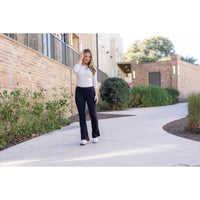 Fiona - Black Flare Leggings WITH POCKETS