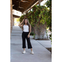 Gabriella -Black  High Waisted Gaucho Pants*