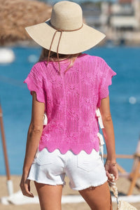 Ainara Trim Short Sleeve Sweater
