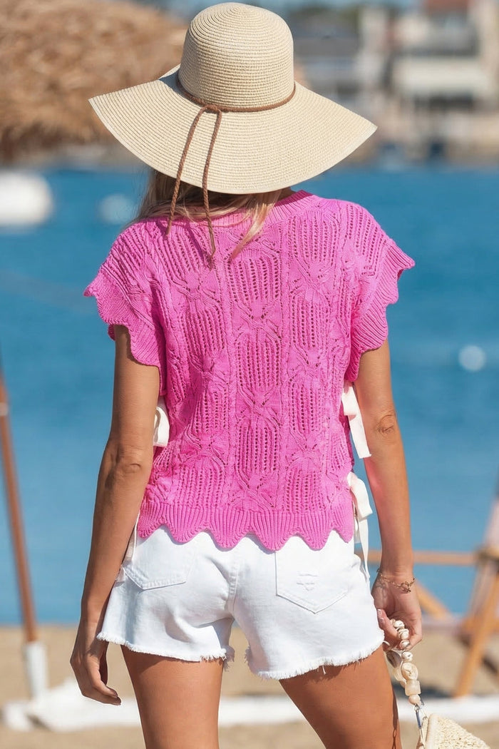 Ainara Trim Short Sleeve Sweater