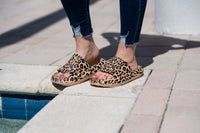 Ready to Ship |Brown Leopard  Insanely Comfy -Beach or Casual Slides