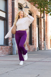 *Ready to Ship | The Reese  Purple Flare Leggings -  Luxe Leggings by Julia Rose®