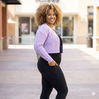 Buttery soft black leggings for women with high waistband