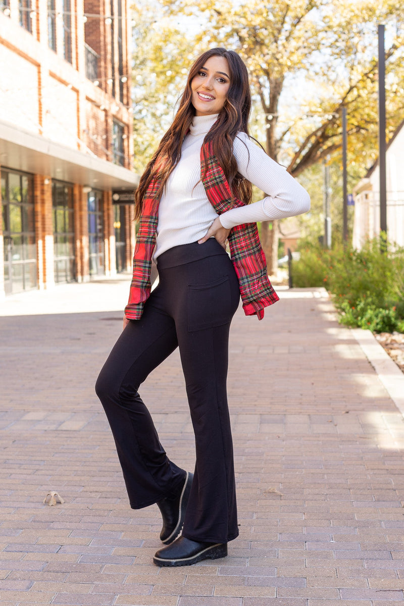 The Vanessa - 30” - Black Bootcut Leggings Round 2*