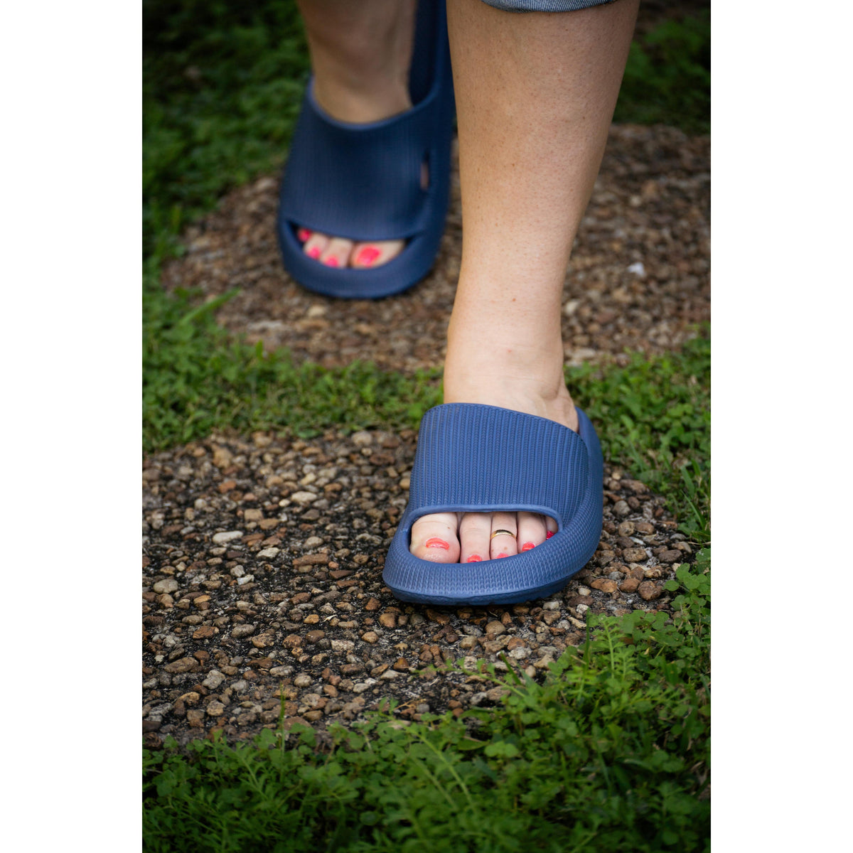 Ready to Ship | Navy Blue Insanely Comfy -Beach or Casual Slides*
