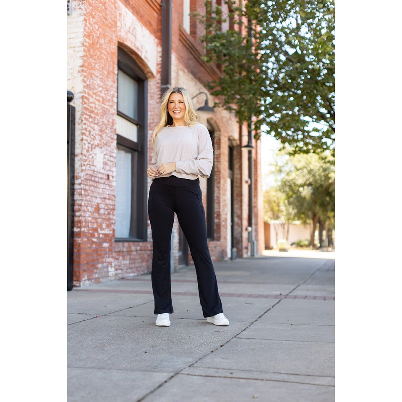 The Vanessa  - 27" Black Bootcut Leggings