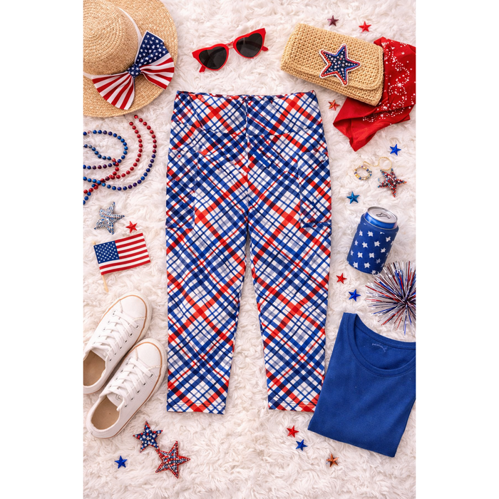 Betsy - Patriotic Capri Leggings