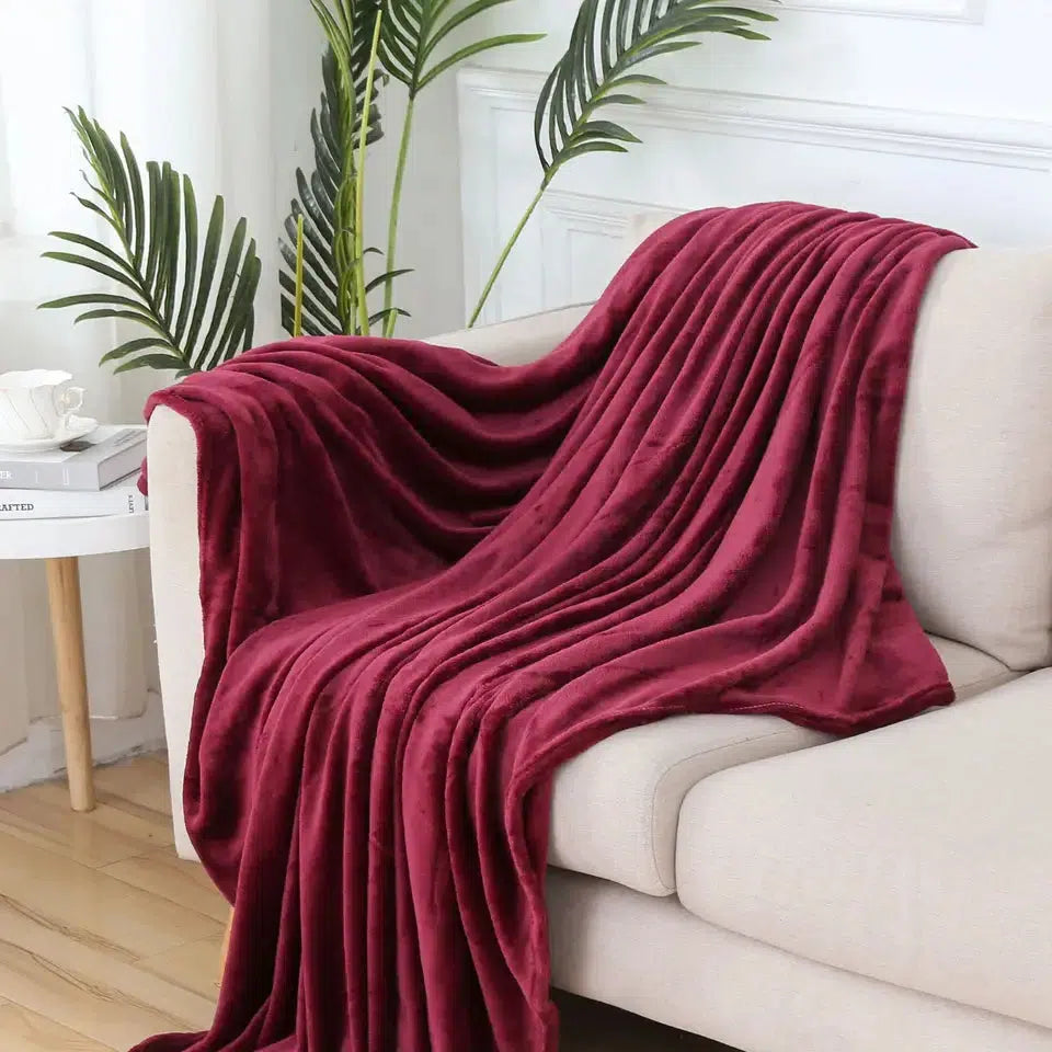 Ready to Ship | Solid Flannel Plush Blankets