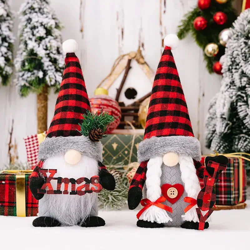 Ready to Ship | Buffalo Plaid Christmas Gnomes