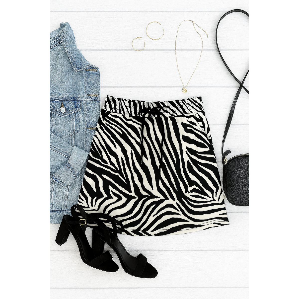 Zoe - Zebra Print Jogger Skirt