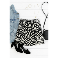 Zoe - Zebra Print Jogger Skirt