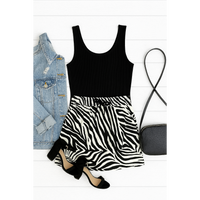 Zoe - Zebra Print Jogger Skirt