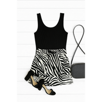 Zoe - Zebra Print Jogger Skirt