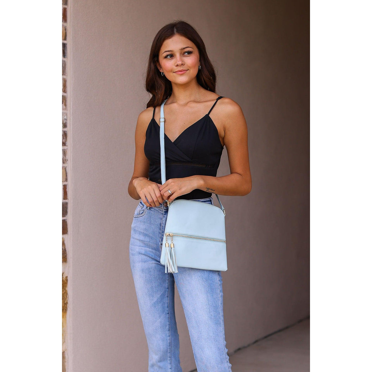 Ready To Ship | The Kennedy - Solid Tassel Messenger Bag*