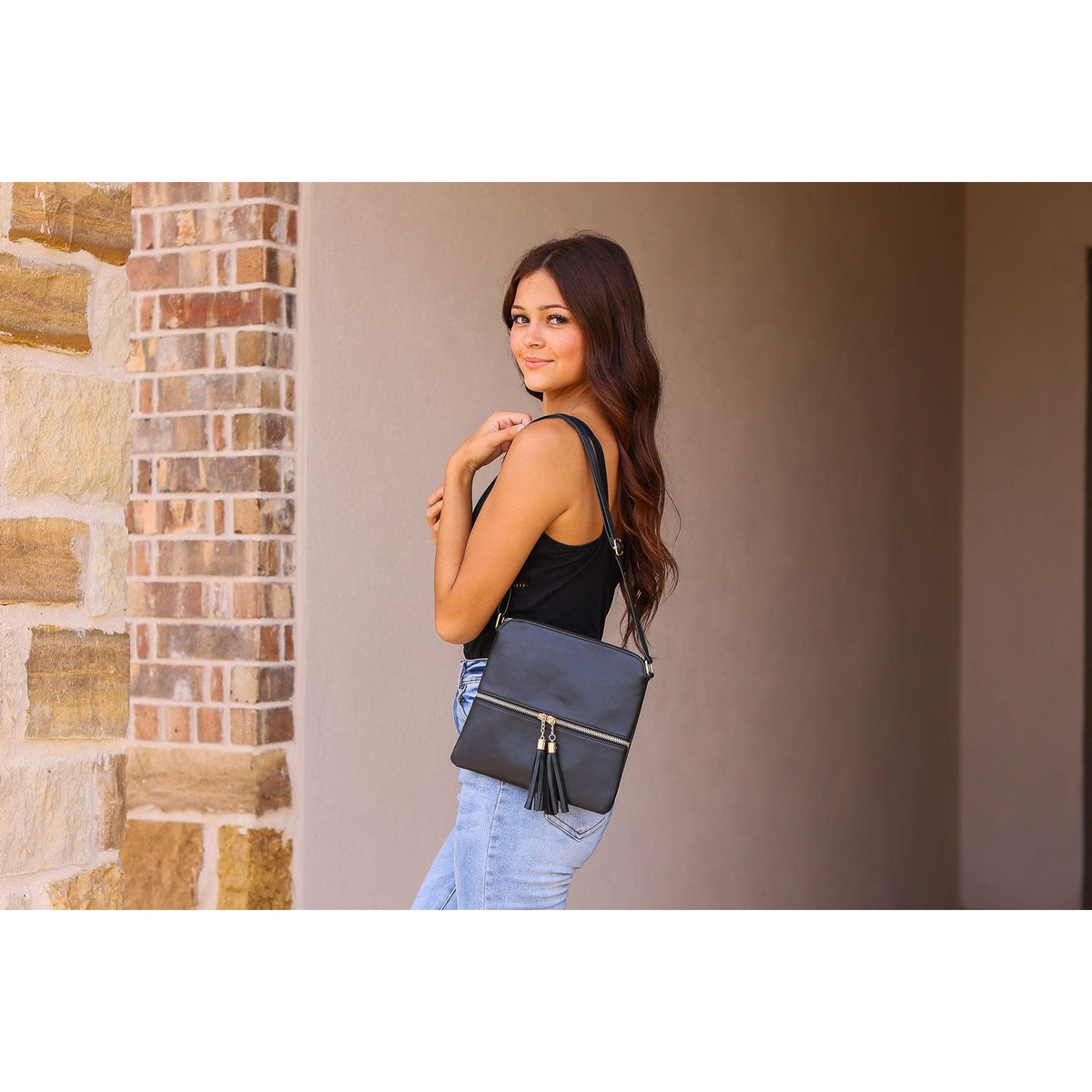 Ready To Ship | The Kennedy - Solid Tassel Messenger Bag*