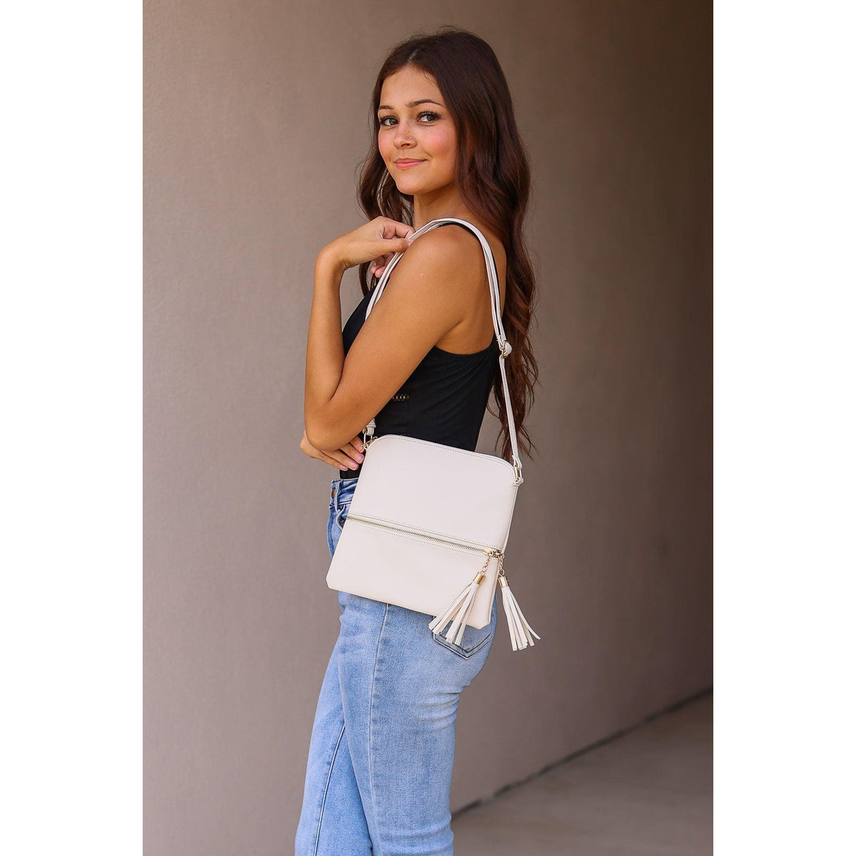 Ready To Ship | The Kennedy - Solid Tassel Messenger Bag*