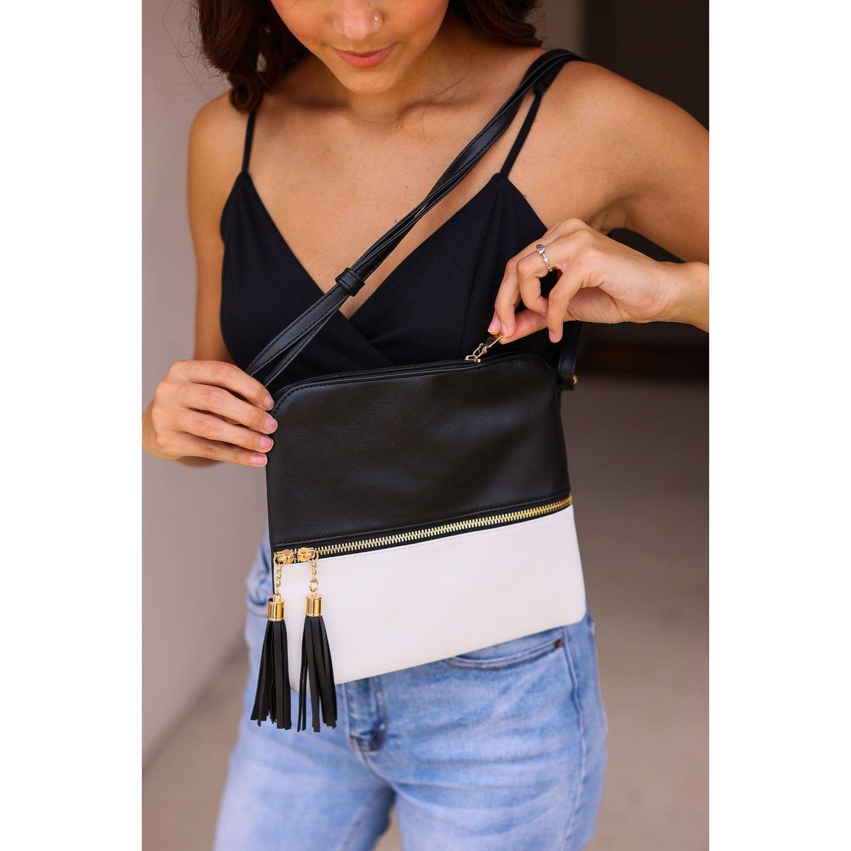 Ready To Ship | The Kennedy - Solid Tassel Messenger Bag*