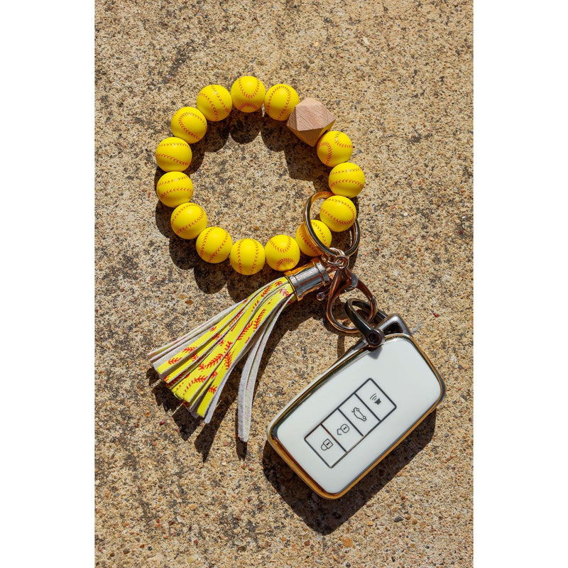 Ready To Ship | Sports Silicone Beaded Keychain