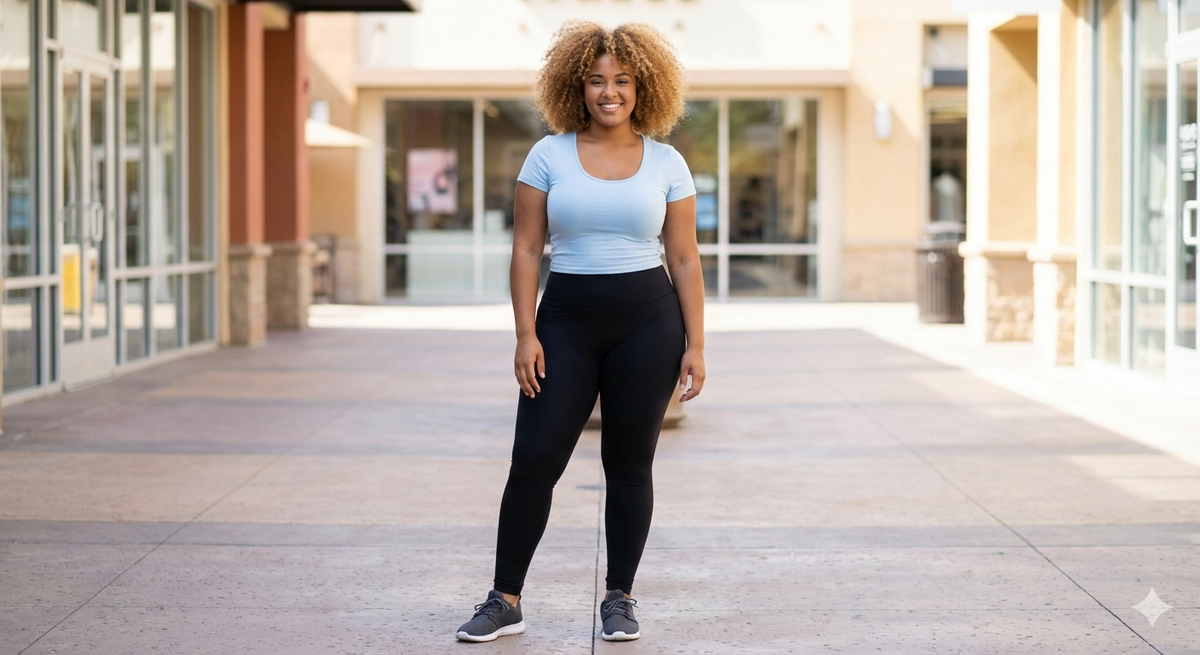 Buttery soft black leggings for women with high waistband