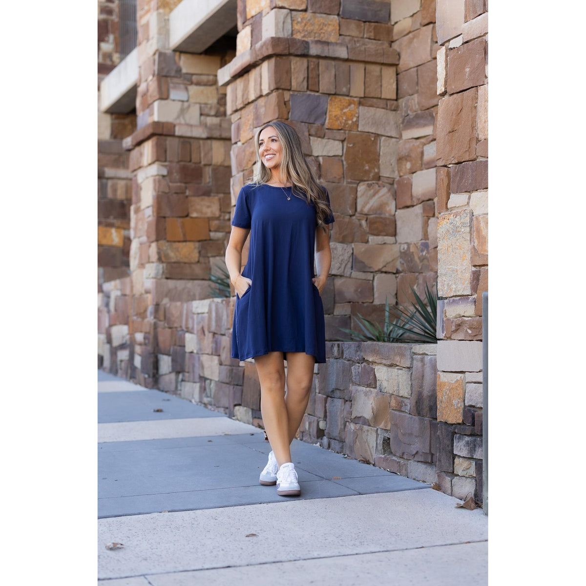 The Kacey - Navy Swing Dress