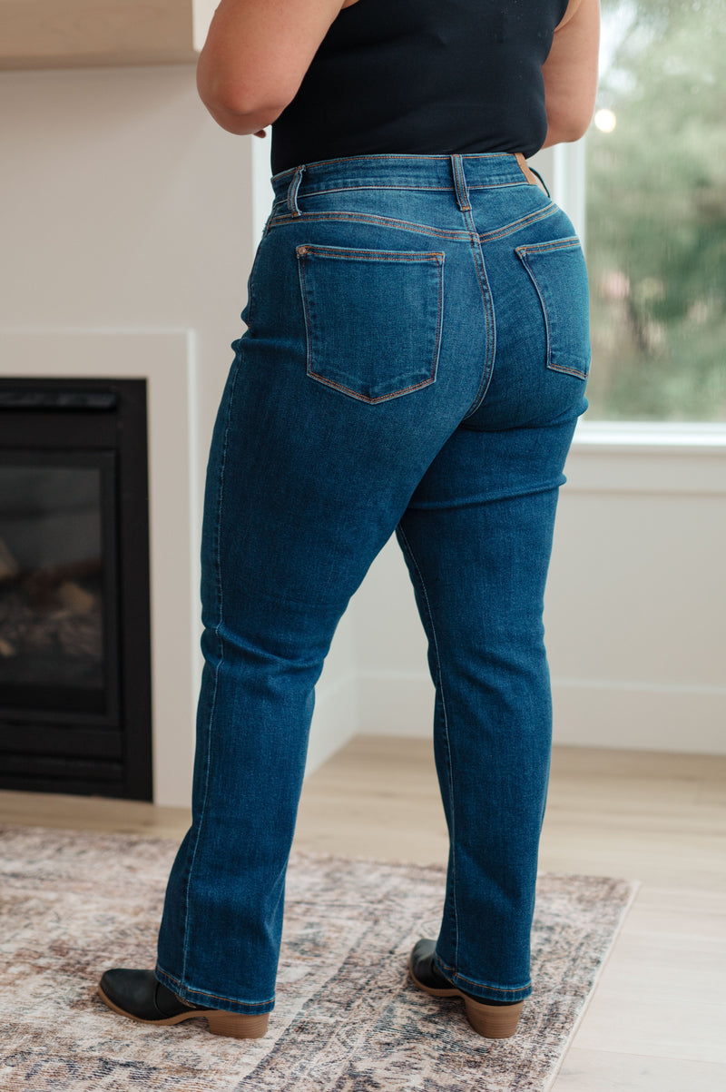 Judy Blue - Pippa High Rise Button Fly Straight Jeans