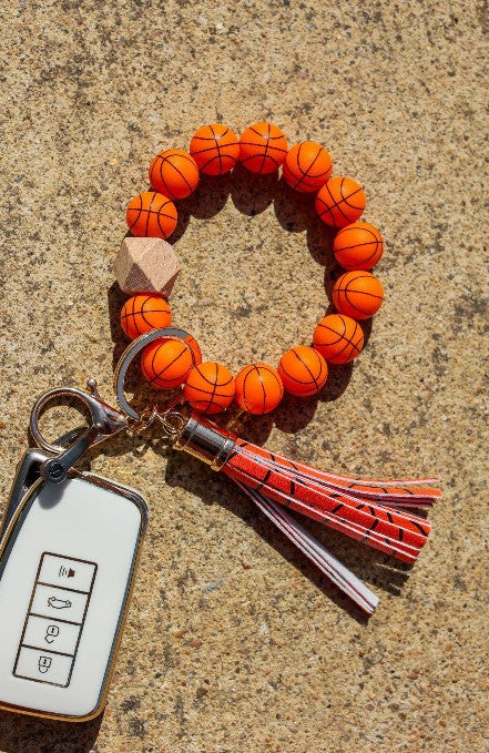 Ready To Ship | Sports Silicone Beaded Keychain