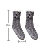 The Meredith - Cozy Fleece lined Pom Socks