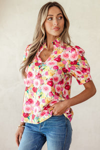 Charleigh Puff Short Sleeve Blouse