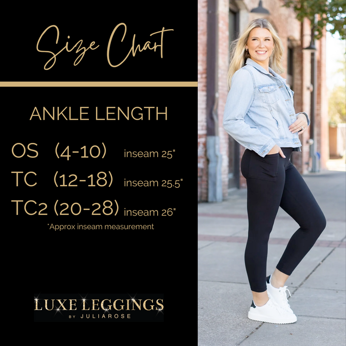 The Riley - 7/8 Ankle Length NAVY Leggings with Pockets