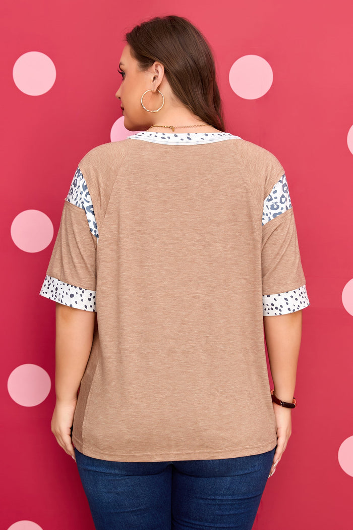 Abigail Color Block Patchwork PLUS Tee