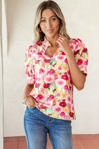 Charleigh Puff Short Sleeve Blouse