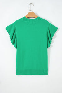 Alexis Ruffle Short Sleeve Sweater