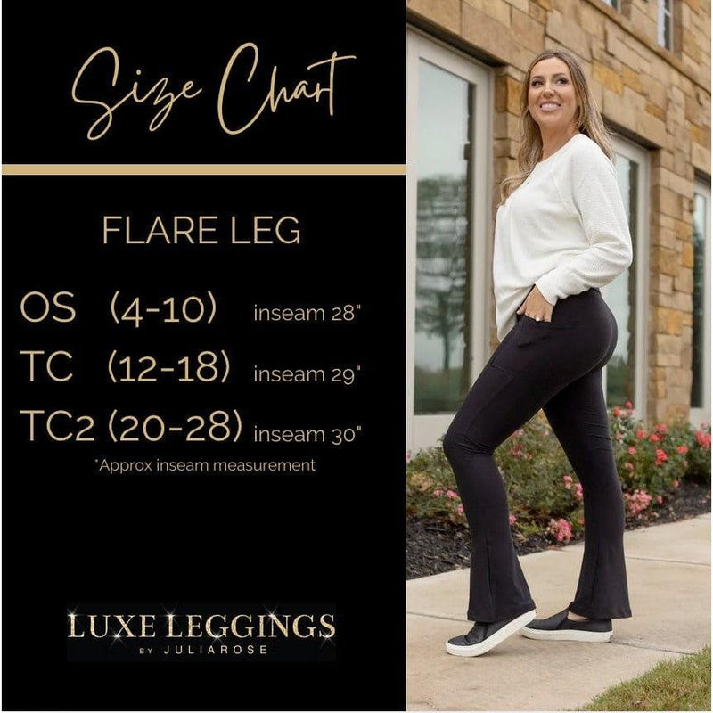 Navy FLARE Leggings with Pocket - Round 2