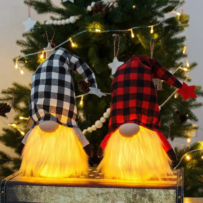 Ready to Ship | Light Up Buffalo Plaid Gnomes