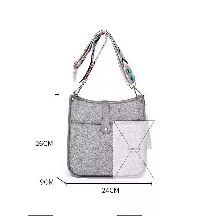 Ready to Ship | The Shawna Gray Sherpa Vegan Leather Handbag