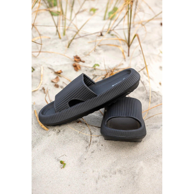 Ready to Ship | Black Insanely Comfy -Beach or Casual Slides