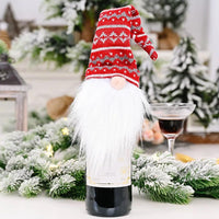 Ready to Ship | Fair Isle (OG) Festive Gnome Wine Toppers