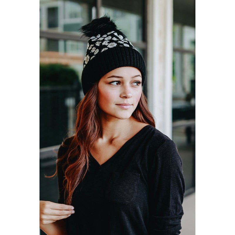 Ready to Ship | The Anastasia - Leopard Pom Hat