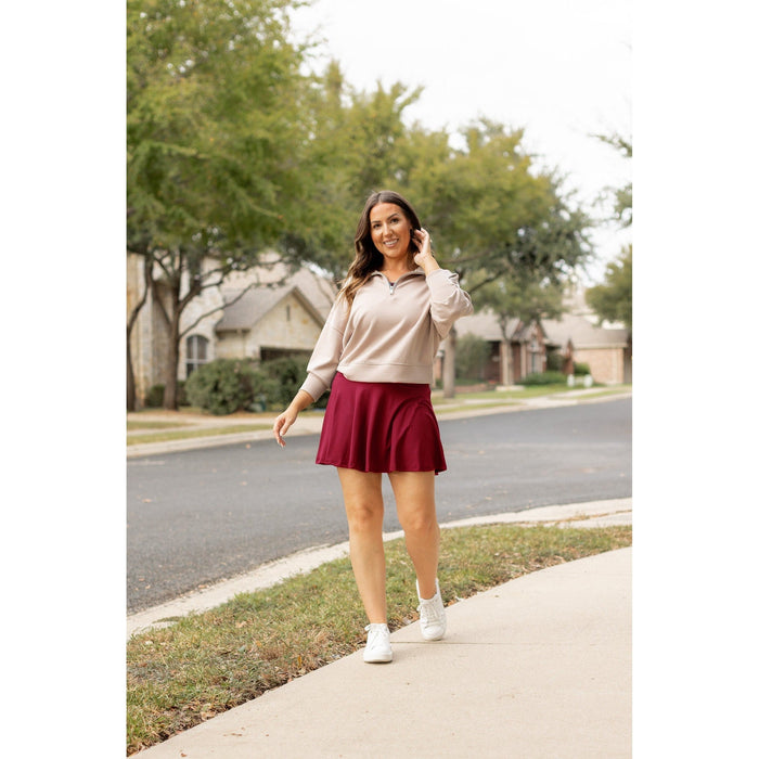 Rosie - Deep Red Skort