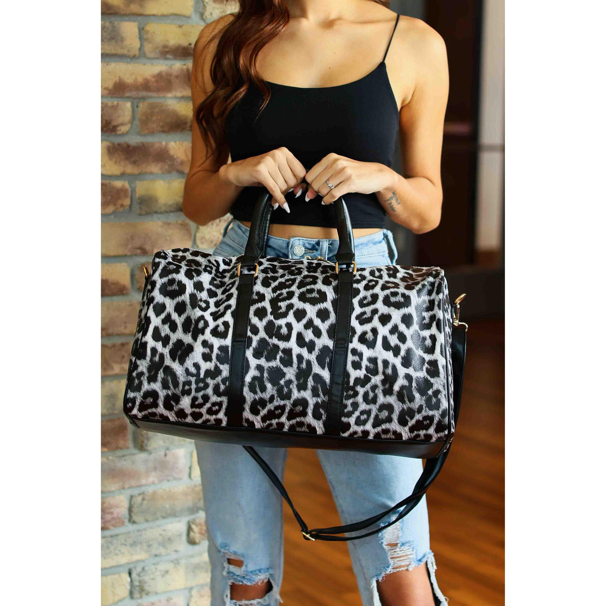 Ready to Ship | Let's Get Away Leopard Weekender Bags