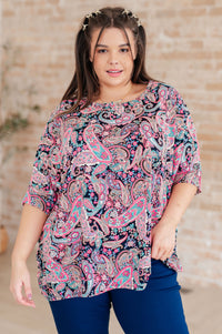 Essentially You Top in Pink Paisley