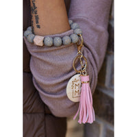 Ready to Ship | Mama PENDANT Beaded Tassel Keychain