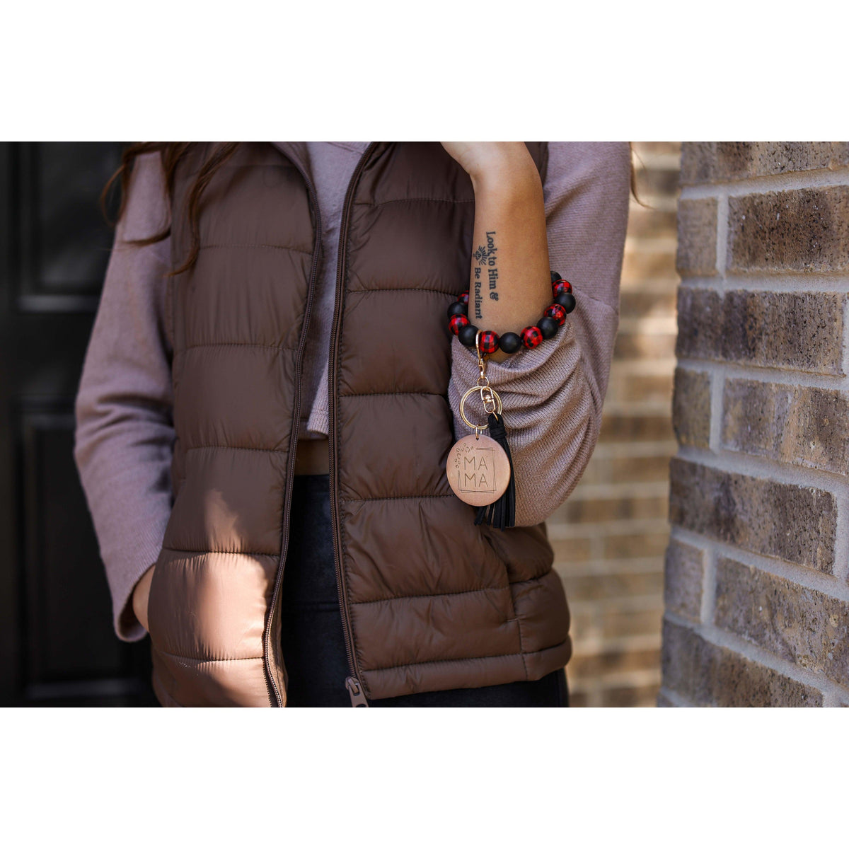 Ready to Ship | Mama PENDANT Beaded Tassel Keychain